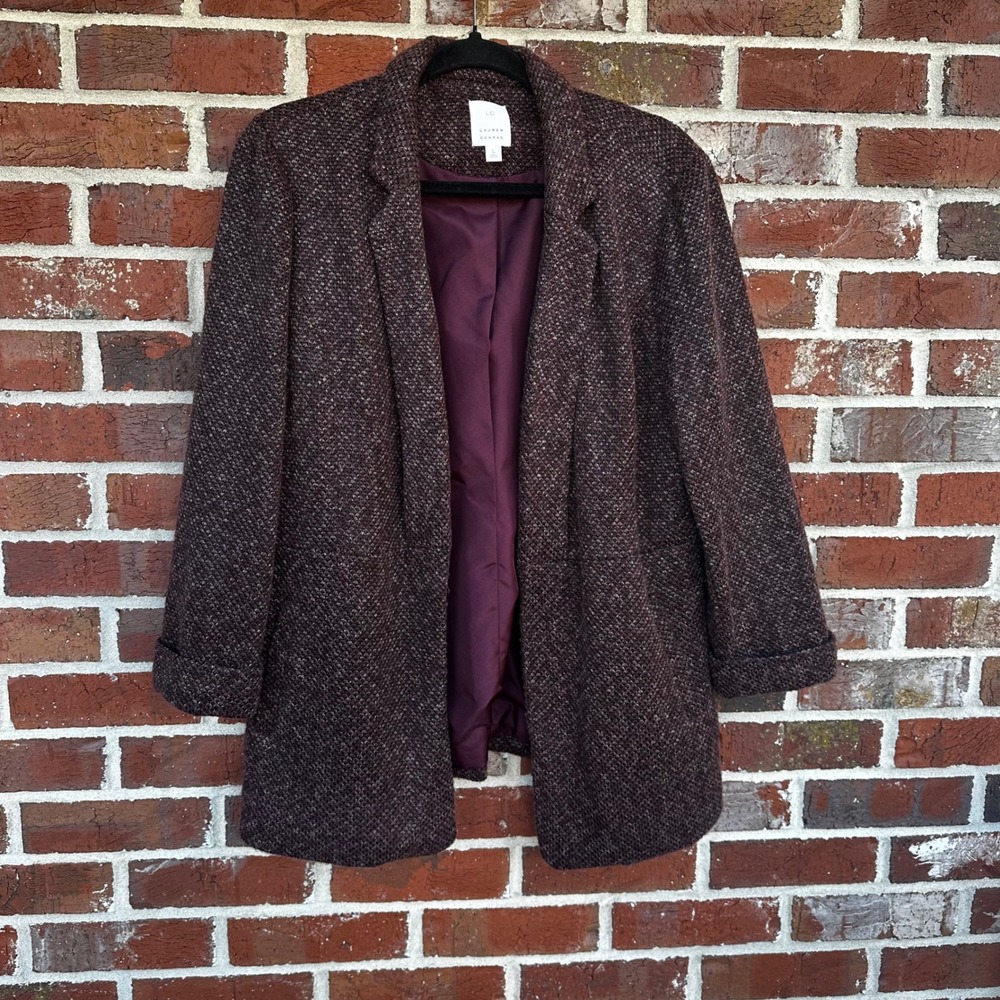 LC Lauren Conrad Brown Tweed Blazer